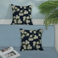 thumbnail image 3 of Navy Blue Spring Pillow Covers 20x20 Inch 2 Pcs Green Yellow Hydrangea Flower Decor Throw Pillows Vintage Floral Seasonal Summer Outdoor Decoration Pillowcase Linen Cushion Cover for Couch Sofa, 3 of 6