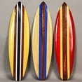 thumbnail image 2 of Zeckos Wood Striped Surfboard Hanging Wall Décor 32 inches Set of 3, 2 of 5