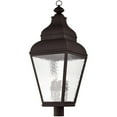 thumbnail image 5 of 14 inch 4 Light Charcoal Outdoor Post Lantern Pendant Lighting Fixture with Clear Water Glass Shade backed with Hand Crafted Solid Brass material for patio, front porch, entryway and more, 5 of 7