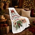 thumbnail image 3 of Cozycore Christmas cinema club candle popcorn bow white Flannel Blanket for living room family room Christmas Home Decor holiday movie night Gift for friends roommates, 3 of 9