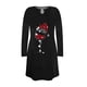 thumbnail image 3 of Vestido largo de mujer de moda con estampado de copa de vino de Navidad sexy para mujer Pompotops  hdfakjf277, 3 of 3
