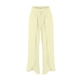 thumbnail image 5 of Women's Gaucho Pants Wide Leg High Waisted Sweatpants Soft Cute Joggers Flowy Vacation Pant 2026, Khaki M, 5 of 7
