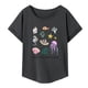 thumbnail image 1 of Camisetas de manga corta para mujer, ropa cómoda de dibujos animados, camisetas con estilo, ropa de calle XL, 1 of 8