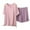 #161-Pink, variant on Taylonsss Womens Sleepwear Set V Neck Split Sleeve T-Shirt Relaxed Wide-Leg Shorts Loungewear Two-Piece Pajama Outfit