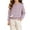 Purple, variant on Button Front Cardigan Sweater for Girls Long Sleeve Pointelle Knit Crewneck Casual Layering top for School Everyday Wear Pink 6-9 Months