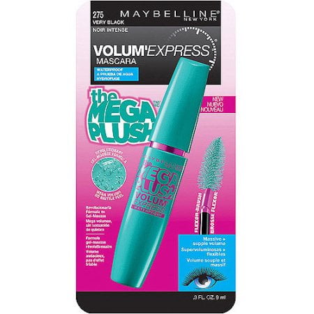 Maybelline Volum' Express Mega Plush Waterproof Mascara, Very Black, Very Black
