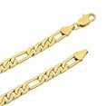 thumbnail image 2 of 5.3mm 14k Yellow Gold Plated Flat Figaro Chain Necklace, 24 inches + Gift Box, 2 of 7