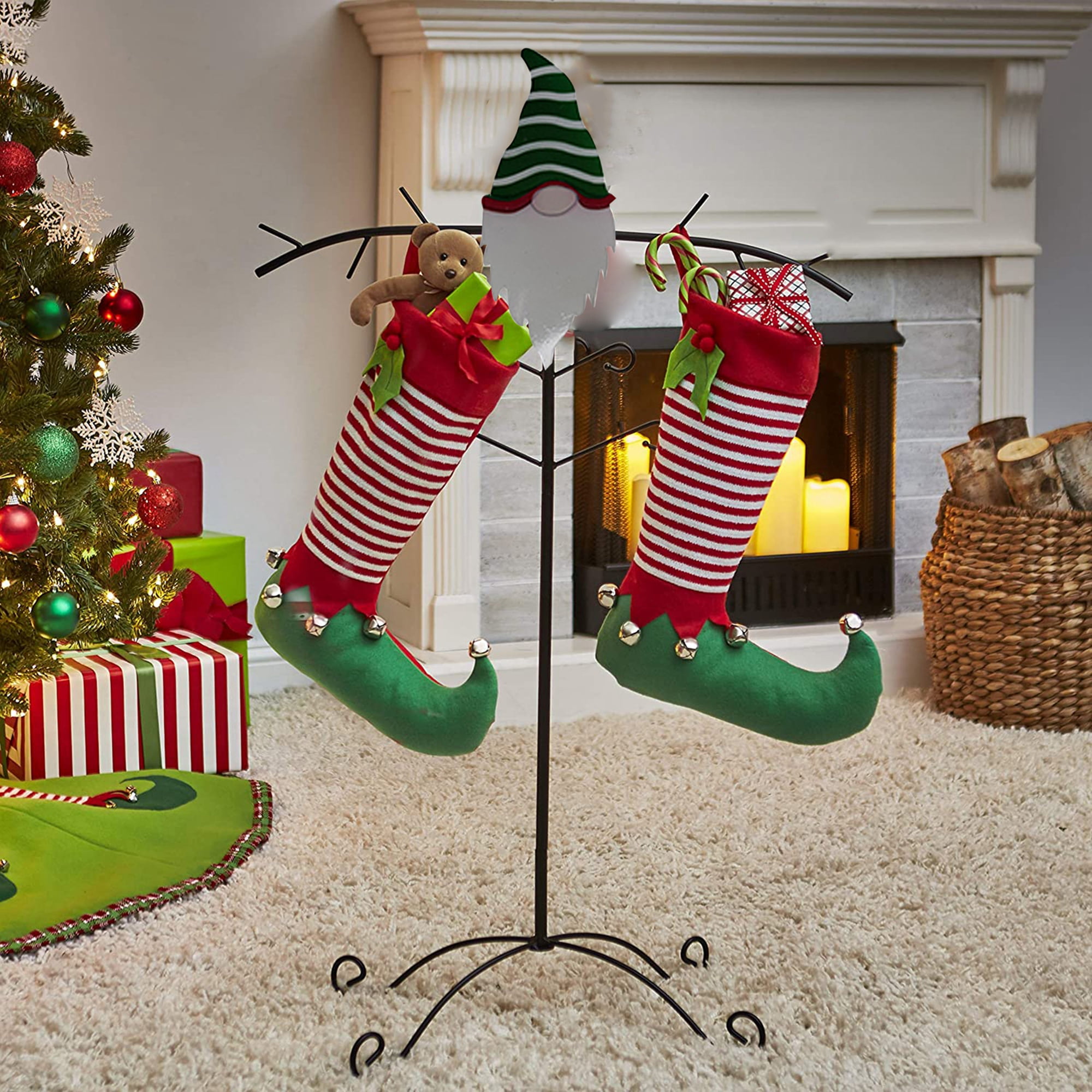 Multitrust Christmas Stocking Holder Stand Freestanding Twig Look