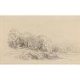 thumbnail image 2 of David Cox 24x16 Black Ornate Framed Double Matted Museum Art Print Titled: Landscape with Trees (1840s), 2 of 5