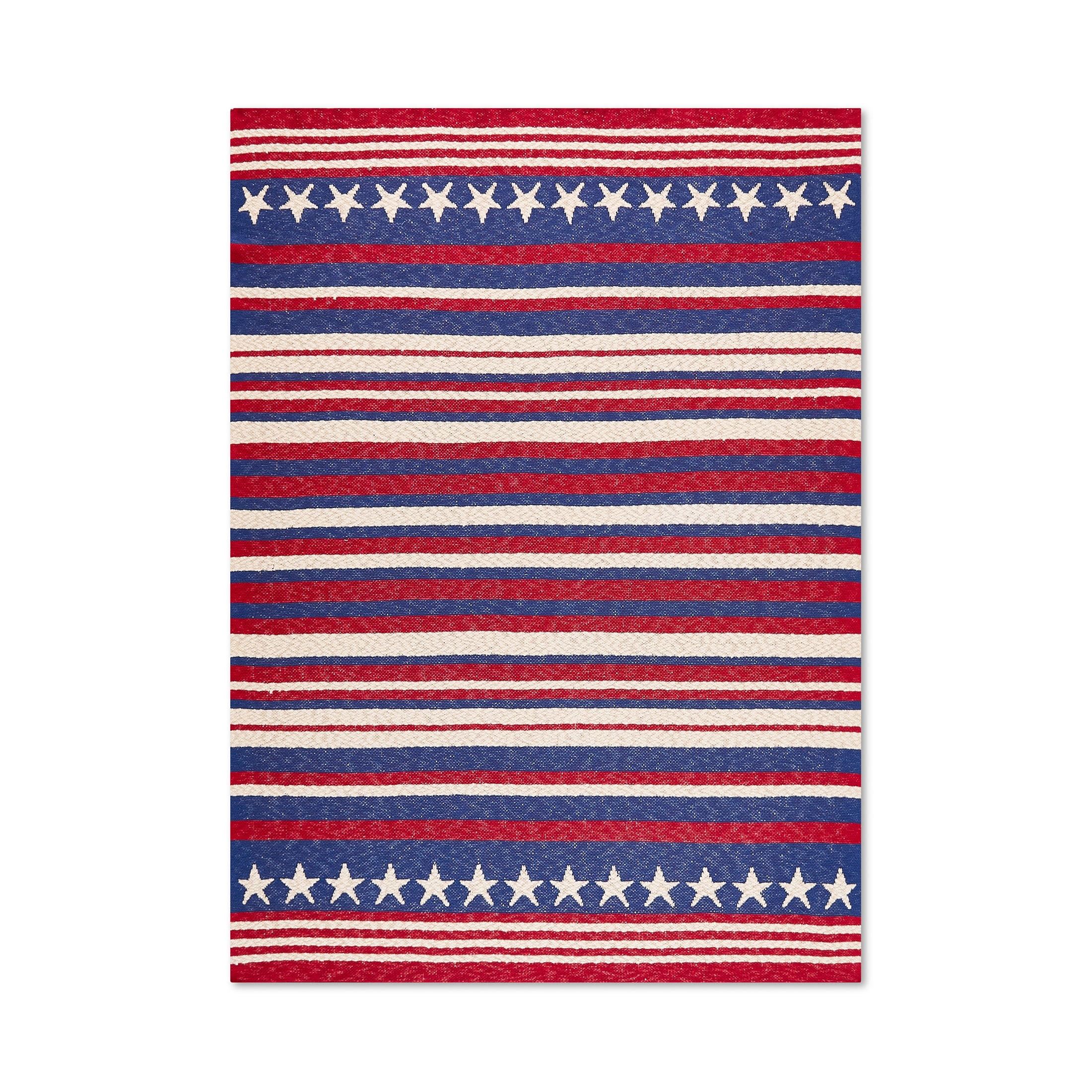 Lanwood Home Americana summer Knitted Throw Blanket, USA American Flag Oversize Throw, Herritage Stripe