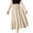 Beige, variant on Sngxgn Solid Stretchy Cotton High Waist A-line Flared Casual Skater Mini Skirt(Black,One Size)