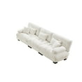 thumbnail image 4 of Gewnee White Chenille 3-Seater Sectional Sofa Modular Deep Seat Sofa Couch , Sofa Soft Comfy Upholstered Furniture for Living Room, 4 of 14