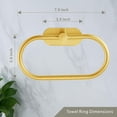 thumbnail image 2 of YISITIAN Porte-Serviettes, Porte-Serviettes en Acier Inoxydable Auto-Adhésif pour Salle de Bain, Support Mural Rond Moderne Sans Perçage, Accessoire de Salle de Bain Antirouille (Or) AZ1014-4622, 2 of 7