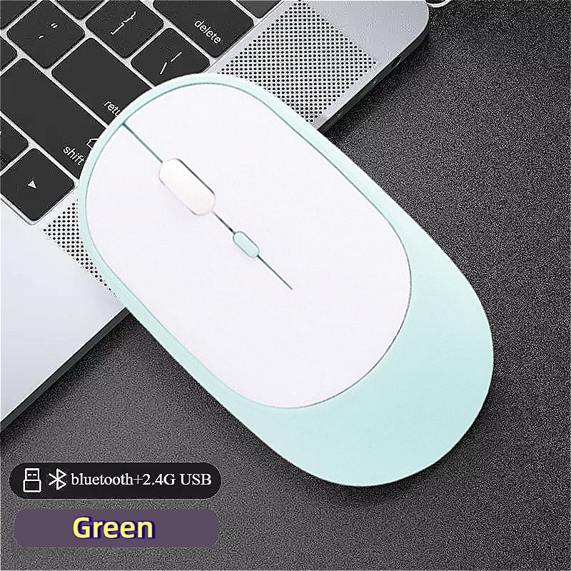 MINGCVIL Wireless Mouse Bluetooth USB Silent Mice Adjustable DPI Ergonomic Design Rechargeable Gaming Mouse For Xiaomi Tablet