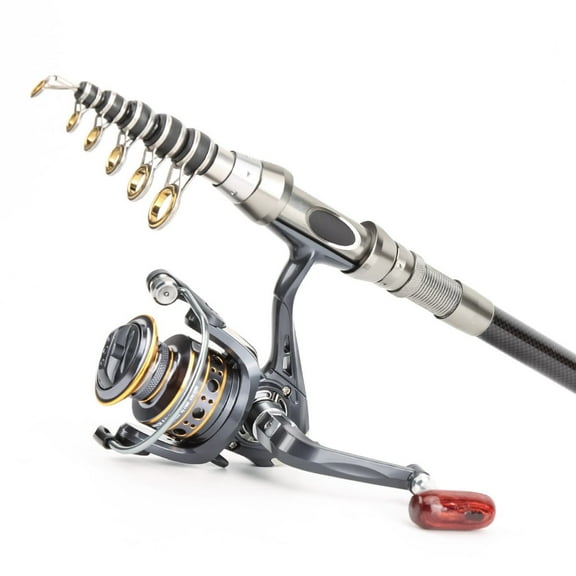 Telescopic Fishing Rod and Reel Combo Complete Saltwater Wetland Angling Kit