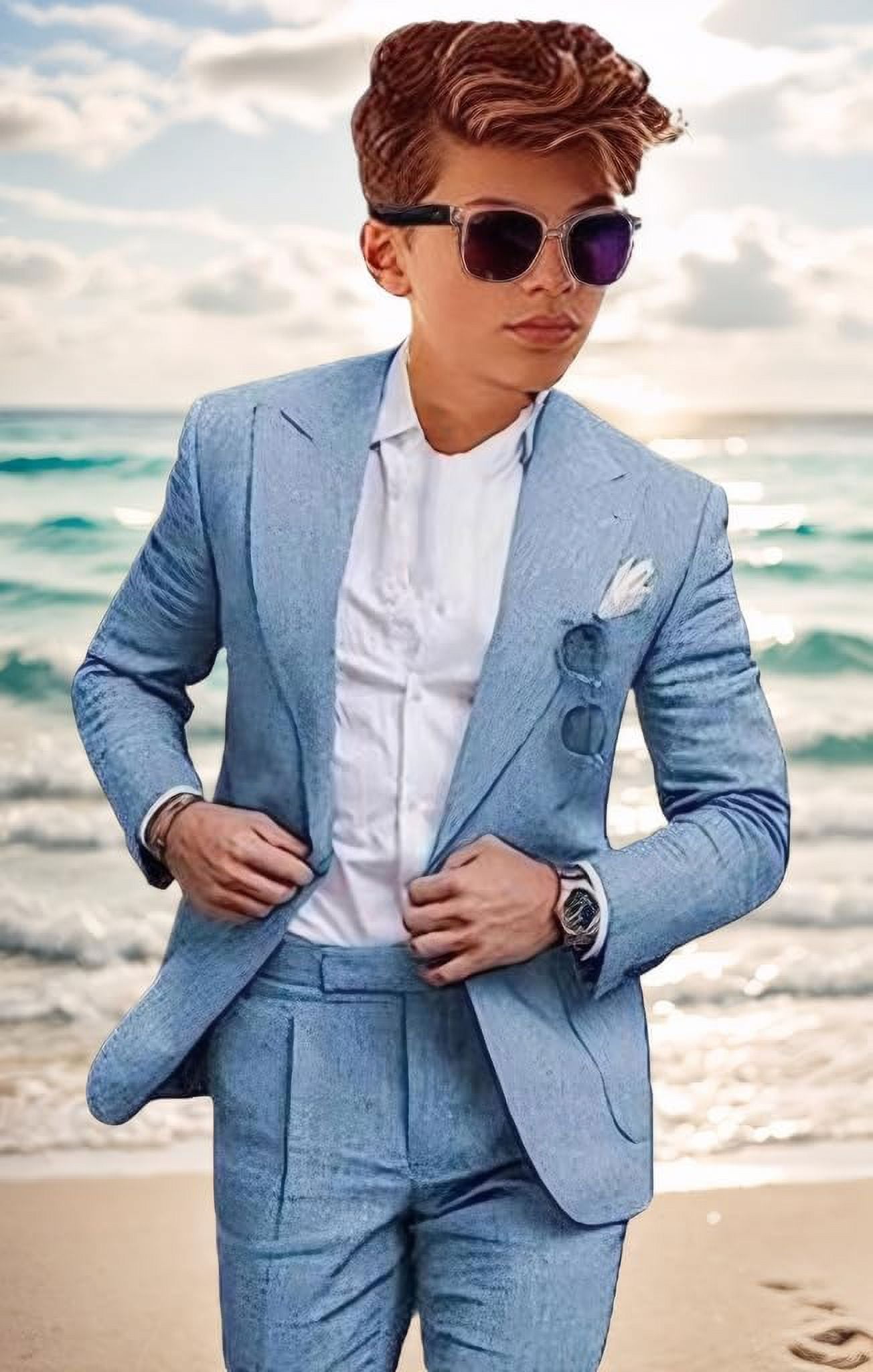 Boys Linen Suit for Wedding PC Kids Linen Suit for Summer Boys