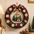 thumbnail image 4 of LKXOTTK Christmas 3D Fabric Wreath DIY Craft Kit, Poke Art with Tools, Holiday Door Decoration for Adults, 4 of 7