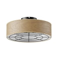 thumbnail image 3 of 19.9" Ceiling Fans with 4 LED bulbs Remote Control, Beige Farmhouse Rustic Style Indoor Ceiling Fan for Home & Kitchen, 3 of 8
