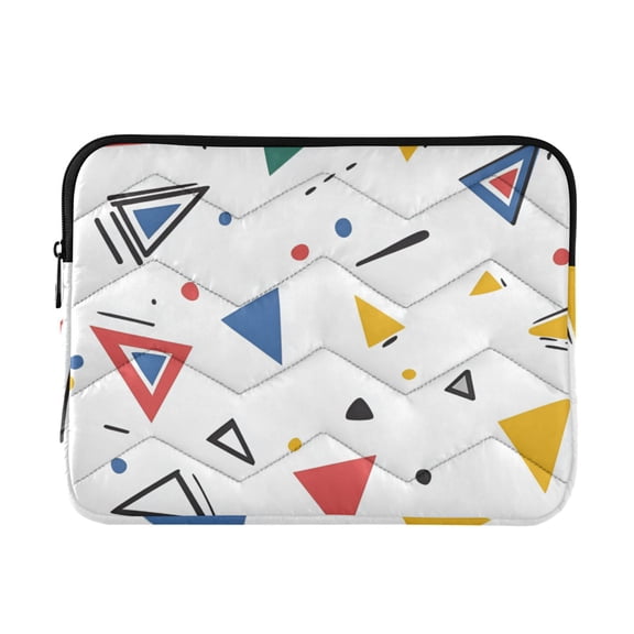 FORMRS 13"-13.3" Laptop Sleeve Protective Case Soft Carrying Quilted Computer Bag Cover, Colorful Geometric