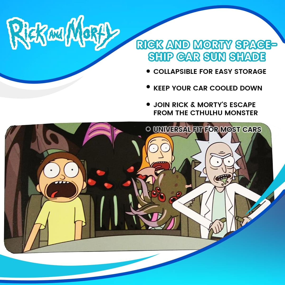 Rick And Morty Spaceship Car Sun Shade Walmart