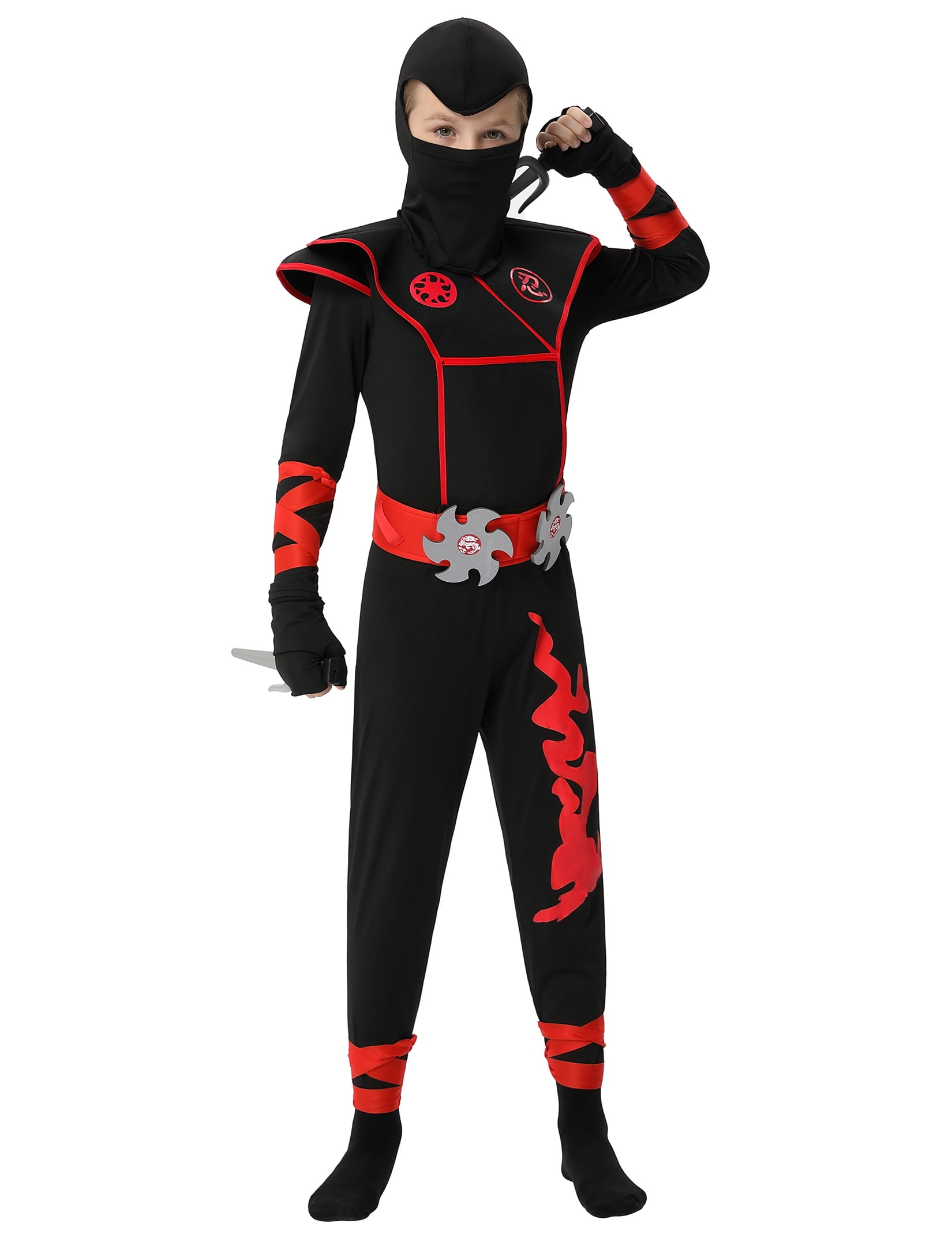 Halloween Ninja Deluxe Costume for Kids Ninja Costume With Ninja Foam ...