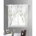 thumbnail image 3 of Sage Green Trees Swag Valances for Windows, Green Eucalyptus Leaves Rod Pocket Sheer Valances for Large Windows, Swag Toppers Light Filtering for Kitchen Living Room 2 Panels 36''x63'', 3 of 6
