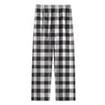 thumbnail image 3 of Jinhomg Plaid Pants for Toddler Kids Comfy Straight Leg Elastic Waist Pants Boys Girls Casual Baggy Fall Pants with Pockets 90% off Clearance Sale 4 Years 95%Polyester,5%Spandex, 3 of 4