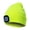 Fluorescent Yellow, variant on Unisex LED Beanie Hat, Washable Knitted Warm Headlamp Cap for Winter Outdoor and Gifts 1PC