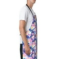 thumbnail image 3 of Lsque graffiti style Skull flower Waterproof Apron Chef Aprons for Men Heavy Duty Chemical Work Apron Extra Long Grilling Aprons with Adjustable Bib Apron, 3 of 9