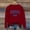 Red, variant on Womens Spring Sweatshirts Senior 2026 Print Crewneck Y2K Pullover Casual Long Sleeve Loose Fit Tops