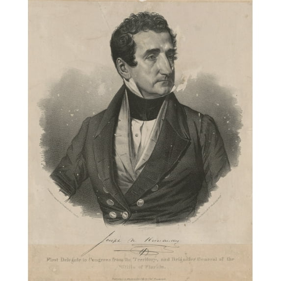 Print: Joseph New Hampshirernandez, First Delegate To Congress From The