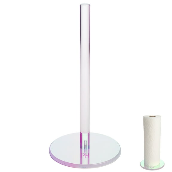 Paris Hilton Paper Towel Holder, High-Quality Acrylic, Rainbow Iridescent