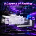 thumbnail image 5 of ATTACK SHARK R85 HE 75% Magnetic Wired Gaming Keyboard, 8KHz Polling Rate, Hall Effect Hot Swappable Switches, RGB Light Bar, Volume Knob, PC/Mac Compatible, Gray, 5 of 11