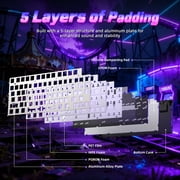 ATTACK SHARK R85 HE 75% Magnetic Wired Gaming Keyboard, 8KHz Polling Rate, Hall Effect Hot Swappable Switches, RGB Light Bar, Volume Knob, PC/Mac Compatible, Gray