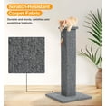 thumbnail image 6 of Made4Pets Cat Scratching Post, 32 Inch Carpet Covered Cat Scratcher with Kitten Toy, Tall Scratching Post for Indoor Cats Adults and Kittens, Grey, 6 of 9