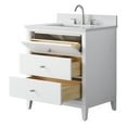 thumbnail image 3 of Vanity Art 30" Bathroom Vanity with Sink and Engineered Marble Top, Freestanding Storage Cabinet with 2 Drawers and 1 Flip Down Tray, 3 of 9