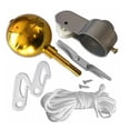 thumbnail image 2 of Deluxe Outdoor Flagpole Accessories Kit with Gold Ball Ornament and Rope, 2 of 7