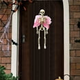 thumbnail image 4 of Halloween Skeleton Decorations, 16inch Halloween Skeleton with Feather Wings Full Body Posable Movable Jonints for Halloween Party Home Decoration, 4 of 5