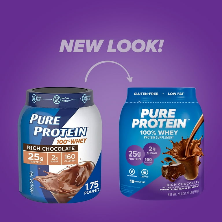 Pure Protein Complete Shake: 100% Whey Protein Powder, Rich