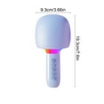 thumbnail image 5 of kkbbma under $5 Karaoke Microphone Bluetooth Wireless Mic Speaker, Singing Handheld Portable Microphone, Mic for Kids Adults Boys Girls, Mic with RGB for Birthday Party Home KTV, 5 of 9