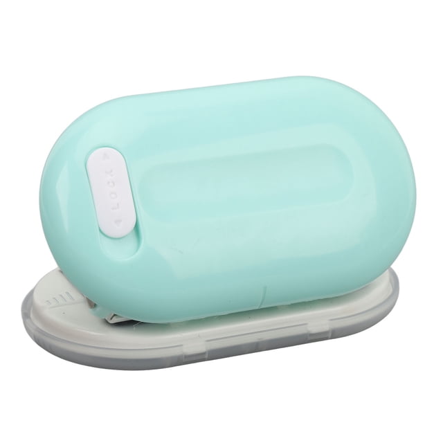 Perforadora De 3 Agujeros, Resistente Al Desgaste, Perforadora Manual De Papel Para Manualidades, Uso Estudiantil, Perforadora Portátil De Hierro ABS Con Cerradura Para El Hogar,