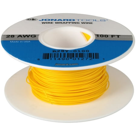 Jonard Tools R28Y-0100, Wire 28 AWG Yellow 100 Ft