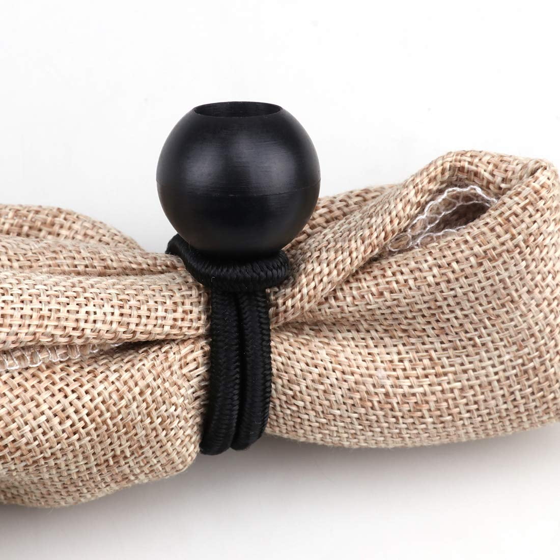 Bungee Balls, Black Ball Bungee Heavy Duty Heavyweight 4 inches Tarp Bungee Cords, Weather Resistant Tie Down Strap 4mm Thickness - for Camping, Tents, Cargo, Holding Wire and Hoses