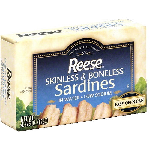 Reese Skinless Boneless Sardines With Water, 4.375 oz (Pack of 10