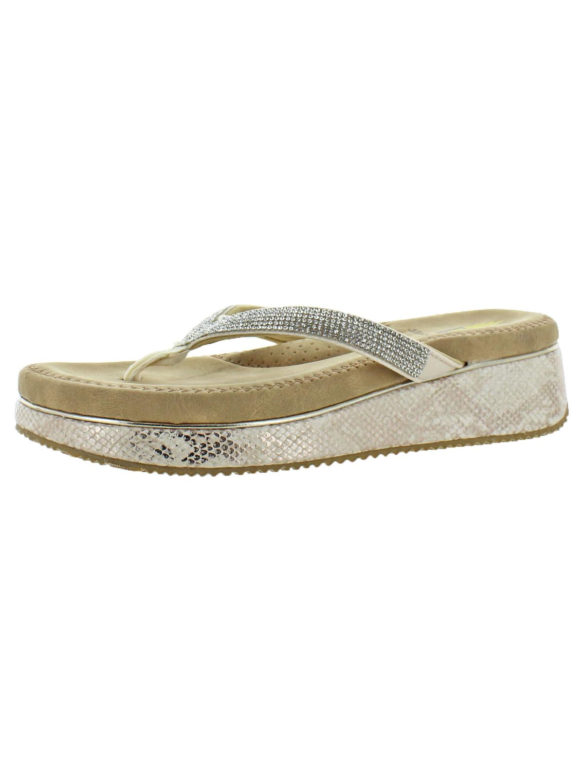 volatile flip flops with rhinestones