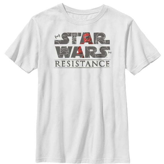 Boy's Star Wars Resistance First Order Logo  Graphic Tee White X Large