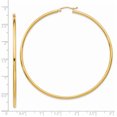 thumbnail image 3 of 14k Yellow Gold 2.5mm Tube Hoop Earrings Round, 3 of 7