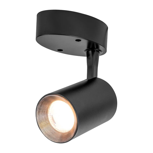 Lámpara Spot Tecno con LED integrado para sobreponer en techo 7W negra luz suave cálida BEID II 7LVCLED005MV30N