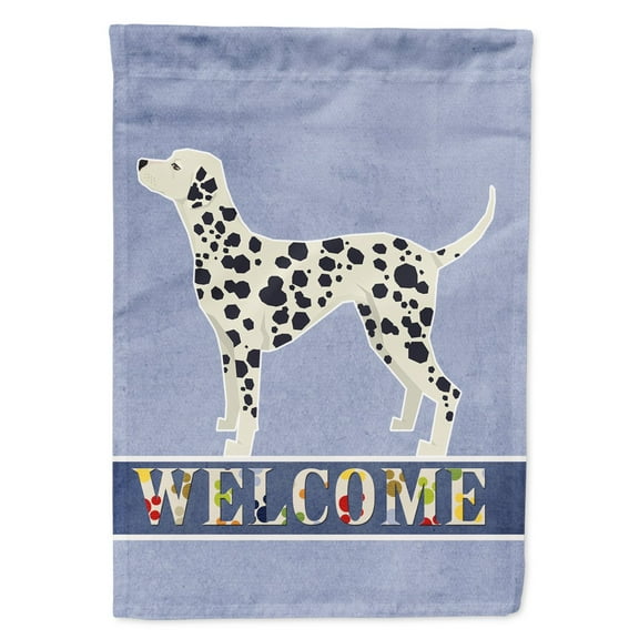 Carolines Treasures CK3593GF Dalmatian Welcome Flag Garden Size  Small multicolor