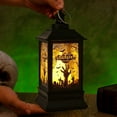thumbnail image 6 of Halloween Lantern, LED Halloween Lights, Portable Battery Operated Halloween Candle Lantern for Indoor Outdoor Party Decorations, Black Plastic Compact Size with Handle and Hanging Ring, 6 of 6